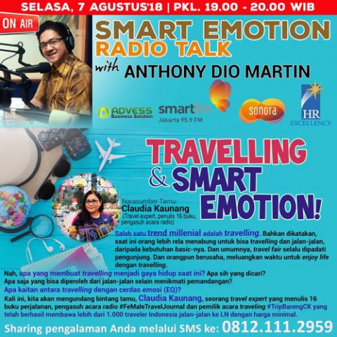 Narasumber Claudia Kaunang "TRAVELLING & SMART EMOTION!"