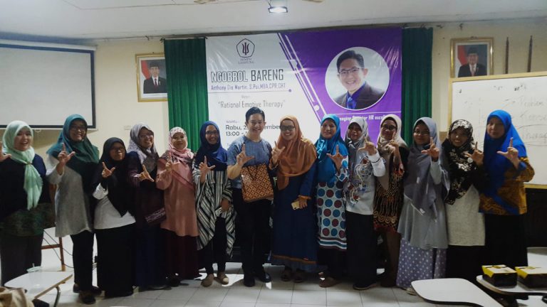 Ngobrol Bareng “Aplikasi Rational Emotive Therapy” Himpsi (Himpunan Psikolog Seluruh Indonesia) Cabang Lampung, 25 September 2019.
