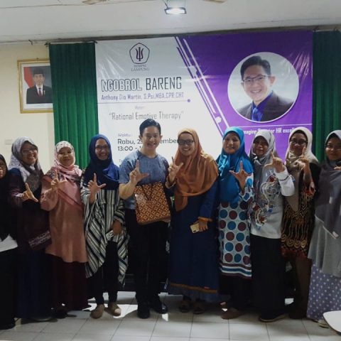 Ngobrol Bareng "Aplikasi Rational Emotive Therapy" Himpsi (Himpunan Psikolog Seluruh Indonesia) Cabang Lampung, 25 September 2019.